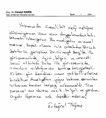 Kendimi onun şefkatli ellerine bıraktım.