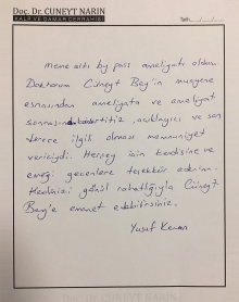 Kendinizi gönül rahatlığı ile Cüneyt beye emanet edebilirsiniz.